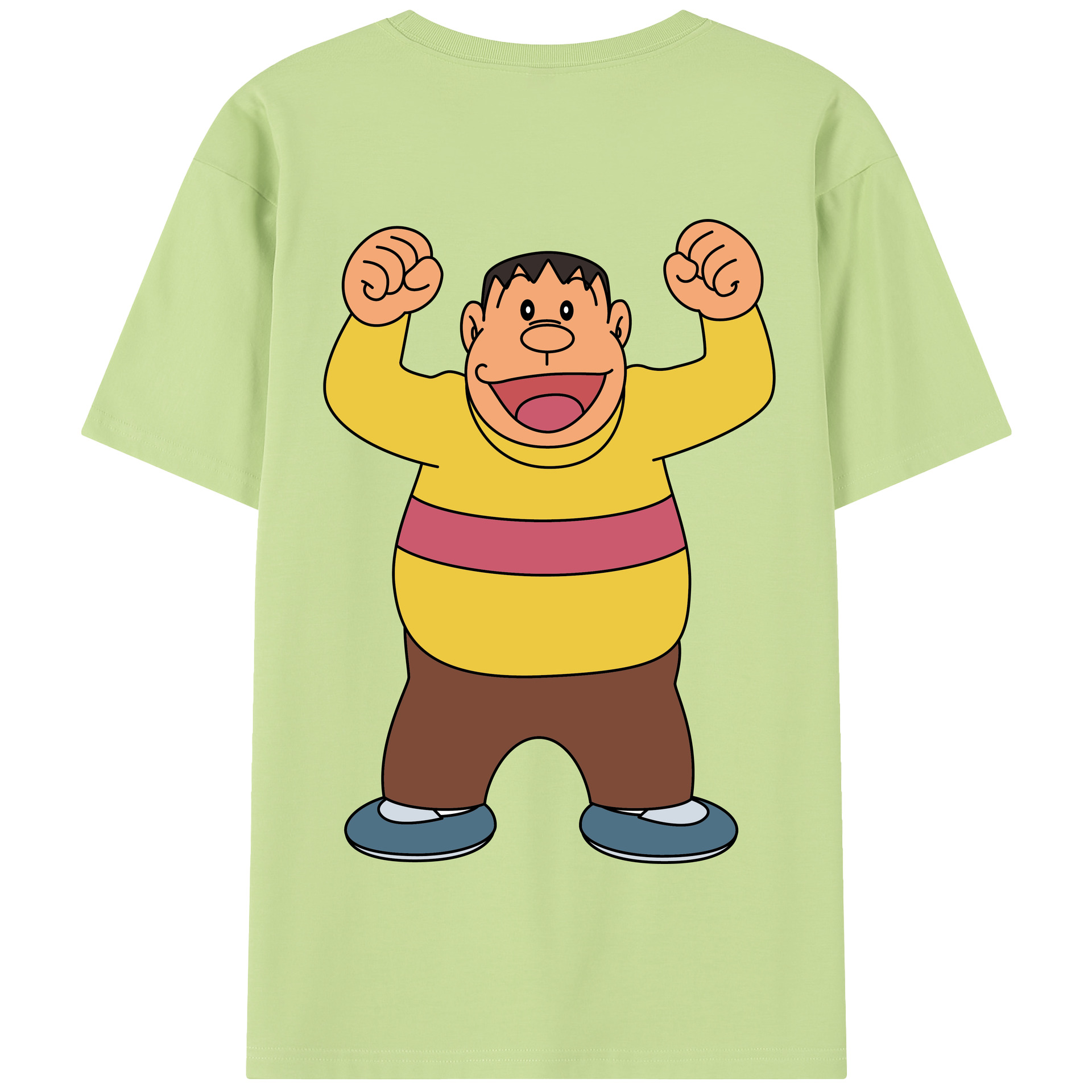 （画像用） ドラえもん 剛田武 Doraemon Gouta Takeshi 綿100％半袖Tシャツ（背面プリント）